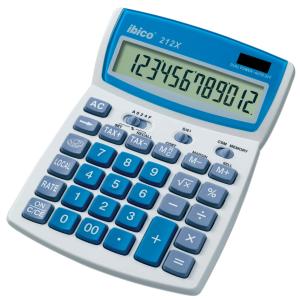 Tischrechner 212X, 12-stelliges LCD-Display ibico IB410086 (0013465410086)