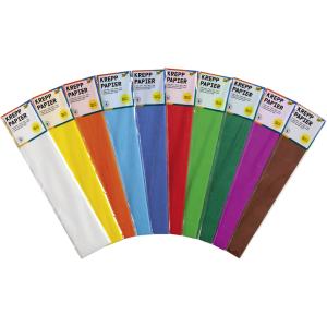 Krepp-Papier, 500 mm x 2, 5 m, 32 g/ qm, farbig sortiert folia 82209 (4001868828900)