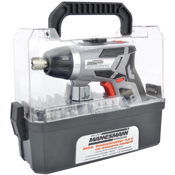 Akkuschrauber 3,6 V mit Bitsortiment Brüder Mannesmann M17735 (4003315846512)