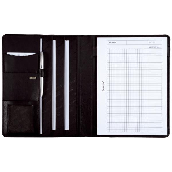 Schreibmappe 'CREMONA', A4, Nappa-Leder, schwarz Alassio 43006 (4021068430062)