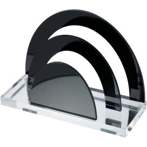 Briefständer 'acryl exklusiv', glasklar/ schwarz WEDO 0603001 (4003801796420)