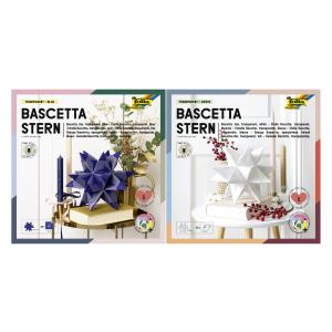 Faltblätter Bascetta-Stern, weiß-transparent folia 800/1515 (4001868033250)