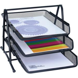 Briefablage Office, aus Drahtmetall, 3 Ablagen, silber WEDO 65 854 (4003801792828)