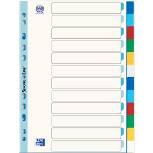 Kunststoff-Register, blanko, farbig, DIN A4, 12-teilig Oxford 100205067 (3045051721129)