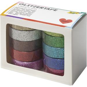 Deko-Klebeband 'Glitzer Tape', 10-farbig sortiert folia 28509 (4001868089165)