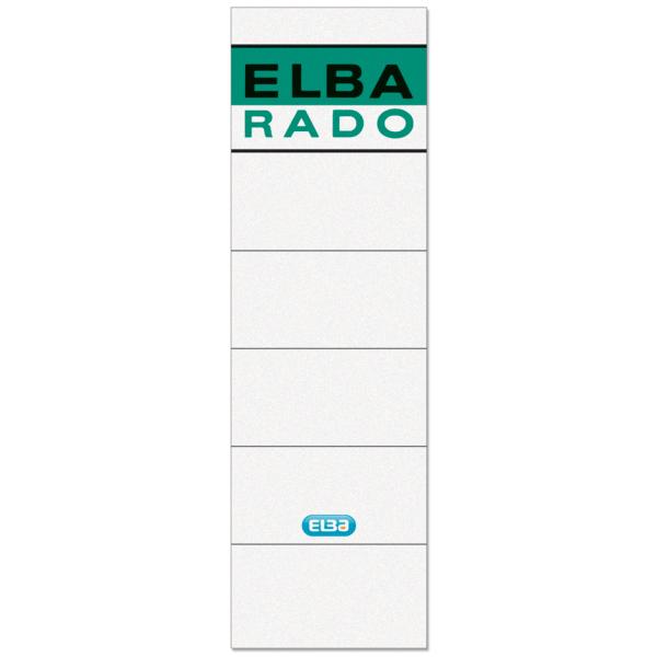 Ordnerrücken-Etiketten ' RADO' - kurz/ breit, weiß ELBA 100551826 (4002030026575)