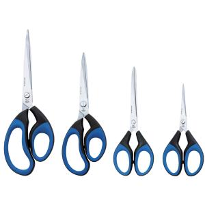 Schere Soft-Cut, spitz, Länge: 180 mm, schwarz/ blau WEDO 989 7 (4003801800264)