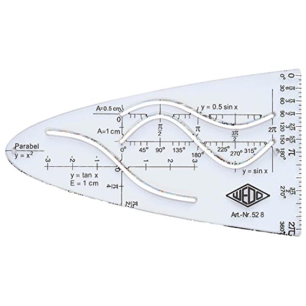 Einheitsparabel, transparent, aus Polystyrol WEDO 52 8 (4003801035000)