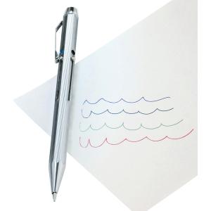 Vierfarb-Kugelschreiber mit Schiebemechanik, chrom WEDO 256 226 (4003801037981)
