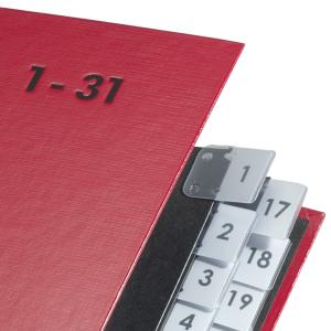 Pultordner Color, DIN A4, 1 - 31, 31 Fächer, rot PAGNA 24329-01 (4013951000292)