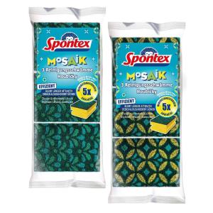 Mosaik-Schwamm, 3er Pack, sortiert Spontex 19411056 (3384124110560)