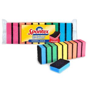 Reinigungsschwamm Colors, 10er Pack Spontex 97570022 (9001378700227)