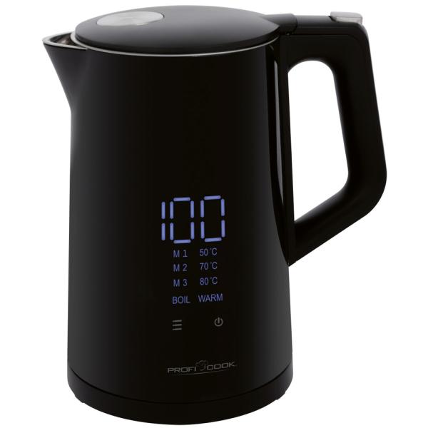 Wasserkocher PC-WKS 1243, 1, 7 Liter, schwarz PROFI COOK 501243 (4006160112436)