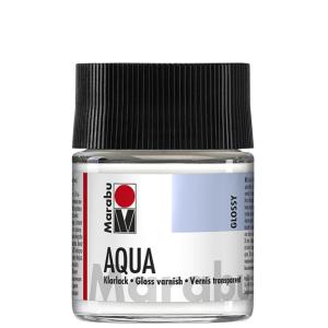 Klarlack Aqua, transparent-glänzend, 50 ml, im Glas Marabu 11350005000 (4007751006073)