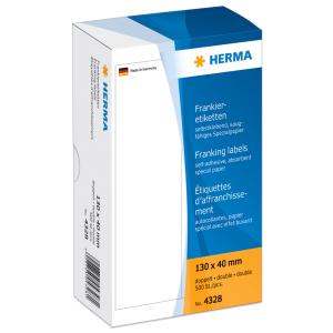 Frankier-Etiketten doppelt 140x50 mm 500 Stück HERMA 4321 (4008705043212)