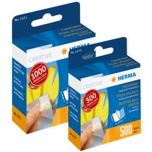 Foto-Kleber im Kartonspender, Inhalt: 500 Stück HERMA 1070 (4008705010702)