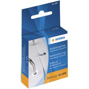 Verstärkungsringe selbstklebend auf Rolle  12 mm transparent 500 St. HERMA 5898 (4008705058988)