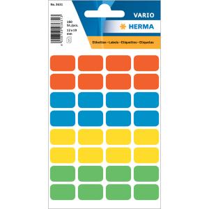 Vielzwecketiketten farbig sortiert 12x19 mm Papier matt 160 St. HERMA 3631 (4008705036313)