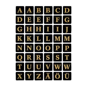 Buchstaben-Sticker A-Z, Folie geprägt, schwarz/ gold HERMA 4130 (4008705041300)