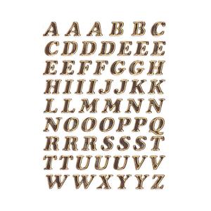Buchstaben-Etiketten A-Z 8 mm Prismaticfolie gold glitzernd HERMA 4192 (4008705041928)