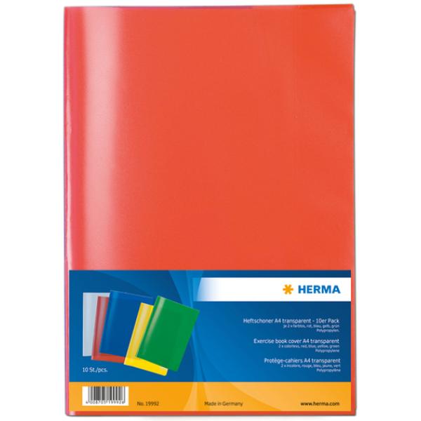 Heftschoner, DIN A5, aus PP, transparent-rot HERMA 7482 (4008705074827)