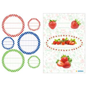 Haushalts-Etiketten Obstkörbe, 76 x 35 mm, bunt HERMA 3604 (4008705036047)