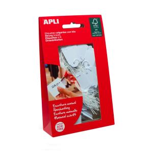 Warenanhänger - Kleinpackung, Maße: 28 x 43 mm, weiß APLI 7012 (8410782070122)