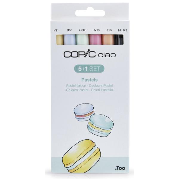 Marker ciao, 5+1 Set 'Pastels' COPIC 22075555 (4013695261393)