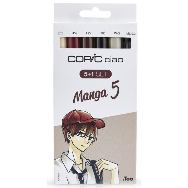 Marker ciao, 5+1 Set 'Manga 5' COPIC 22075562 (4013695261485)