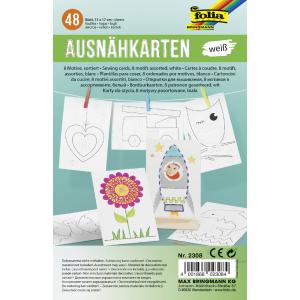 Ausnähkarten, 110 x 170 mm, weiß folia 2308 (4001868023084)