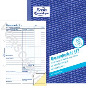 Formularbuch 'Kassenbericht', A5, 50 Blatt AVERY Zweckform 305 (4004182003053)