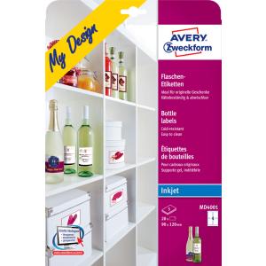 My Design Inkjet Flaschen-Etiketten AVERY Zweckform MD4001 (4004182045565)