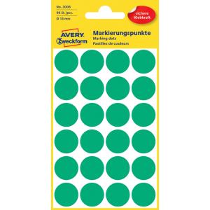 Markierungspunkte, Durchm. 8 mm, grün AVERY Zweckform 3012 (4004182030127)