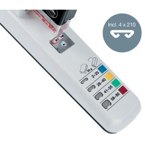 Block-Heftgerät 5551, Heftleistung: 80 Blatt, silber LEITZ 55510184 (4002432364008)