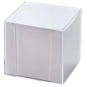 Zettelbox, Kunststoff, rauchglas, Füllung: weiß folia 9910 (4001868099102)