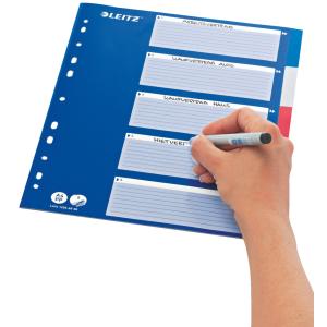 Kunststoff-Register, blanko, A4, 10-teilig, farbig LEITZ 1256-60-00 (4002432367863)