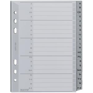 Kunststoff-Register, A-Z, A5 quer, PP, 20-teilig, grau LEITZ 1267-00-00 (4002432301676)