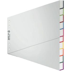 Leitz Ordnerregister Vollformat, überbreite 1-5 Grau-weiß 5-teilig, 1 Satz 12710085 (4002432341535)