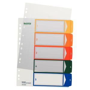 Kunststoff-Register, Zahlen, A4 Überbreite, 1-5, PC- LEITZ 1291-00-00 (4002432358427)