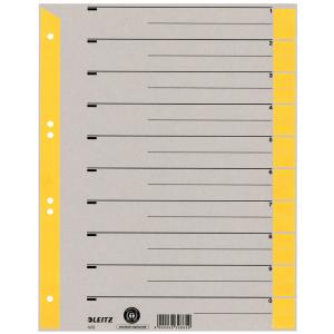 Trennblätter, A4 Überbreite, Kraftkarton 230g/ qm, gelb LEITZ 1652-00-15 (4002432328635)