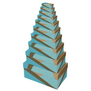 Geschenkboxen-Set 'Türkis', 10-teilig Clairefontaine K-30762-BXC (5033601004608)