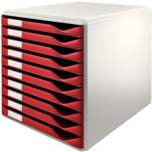 Schubladenbox Formular-Set, 10 Schübe, lichtgrau/ LEITZ 5281-00-89 (4002432311279)