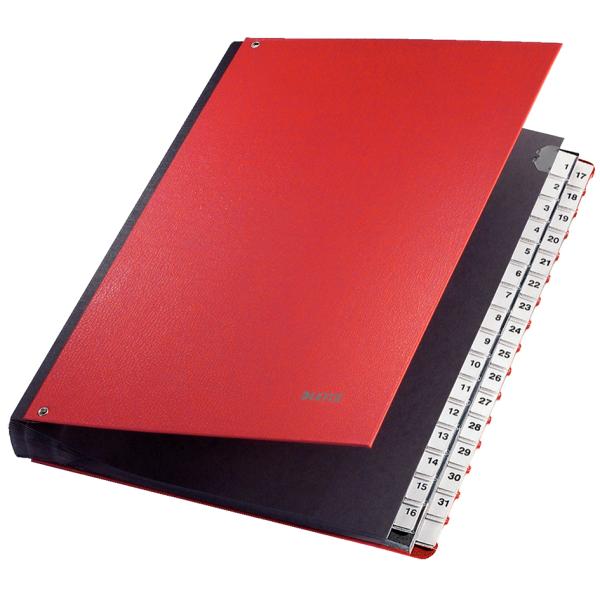 Pultordner, A4, 1-31, 32 Fächer, Kunststoff, schwarz LEITZ 5931-00-95 (4002432311798)