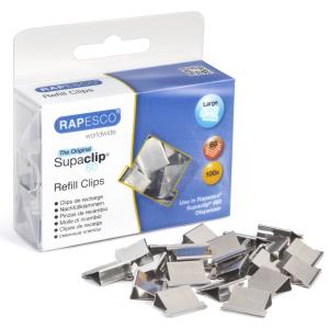 Dokumentenclips Supaclip 60, Edelstahl, 100 Stück RAPESCO CP10060S (5018505701266)