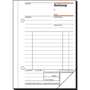 Formularbuch 'Rechnung', A6, 2 x 50 Blatt sigel RE625 (4004360910760)