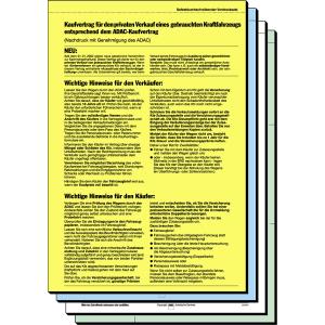 Vordruck 'Kaufvertrag für gebrauchtes Kfz', A4 sigel KV440 (4004360915482)