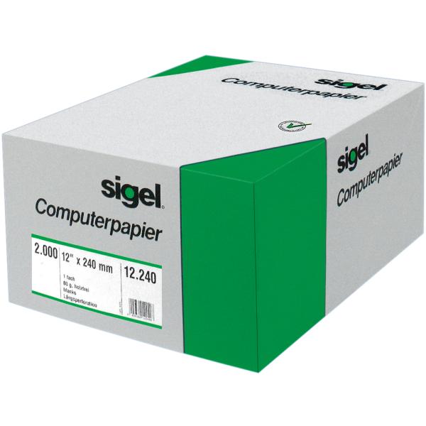 DIN-Computerpapier 2fach 6x240 mm (A5 quer) SD längsperforiert 2000 Sätze SIGEL 36242 (4004360362422)