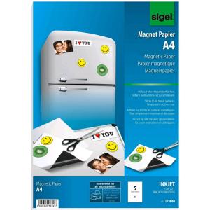 Inkjet-Magnet-Papier, spezialbeschichtet, DIN A4 sigel IP440 (4004360997457)