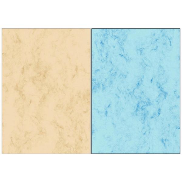 Marmor-Papier, A4, 90 g/ qm, Feinpapier, sandbraun sigel DP262 (4004360937941)