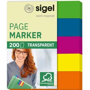Page Marker Folie 50x6 mm sortiert 10x 40 Streifen SIGEL HN617 (4004360902390)